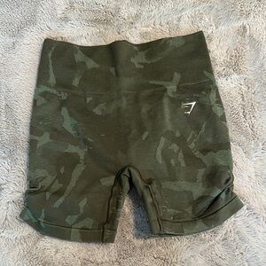 Gymshark Green Camo Athletic Shorts